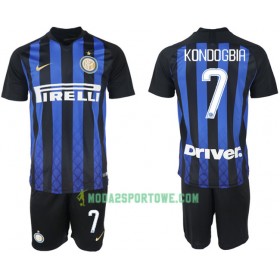 Koszulka Inter Mediolan KONDOGBIA 7 Dziecięcy Domowe Stroje Piłkarskie 2018/19 Krótki Rękaw